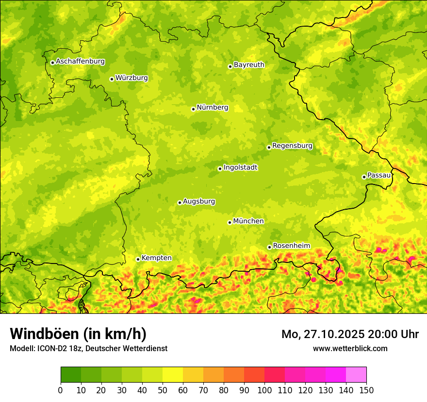 Modellkarten Windgeschwindigkeit Modellkarten Windgeschwindigkeit