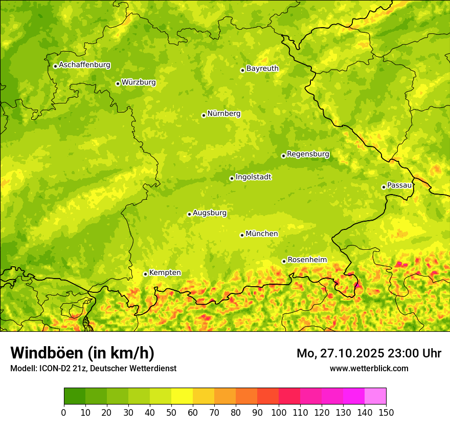 Modellkarten Windgeschwindigkeit Modellkarten Windgeschwindigkeit