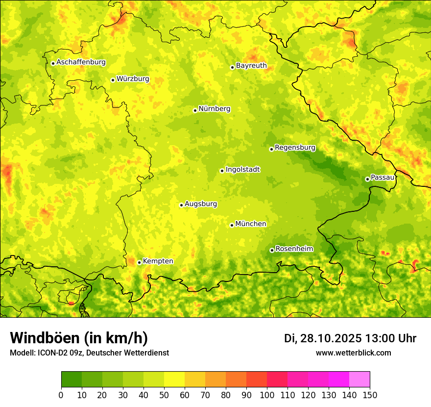 Modellkarten Windgeschwindigkeit Modellkarten Windgeschwindigkeit