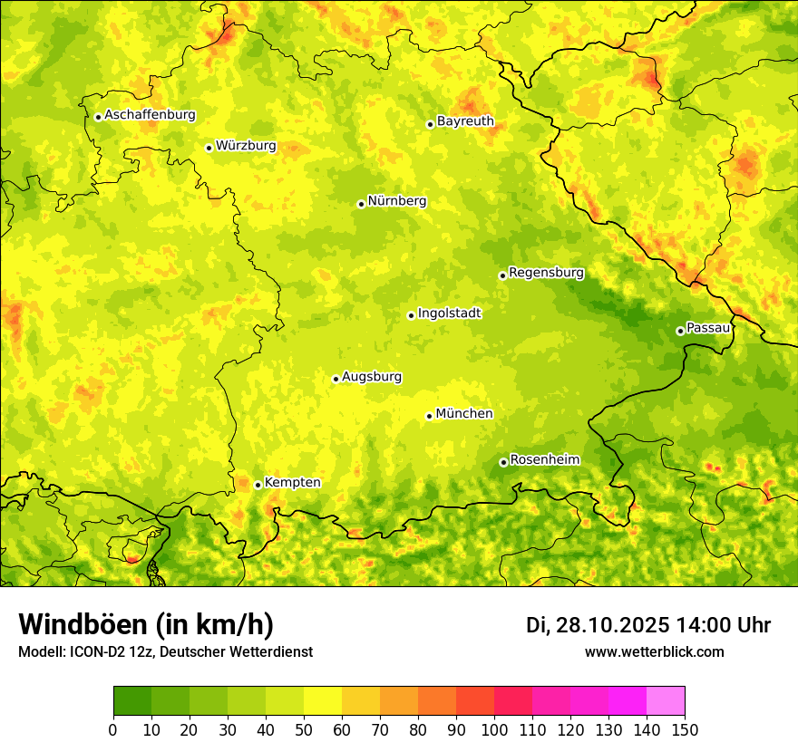 Modellkarten Windgeschwindigkeit Modellkarten Windgeschwindigkeit