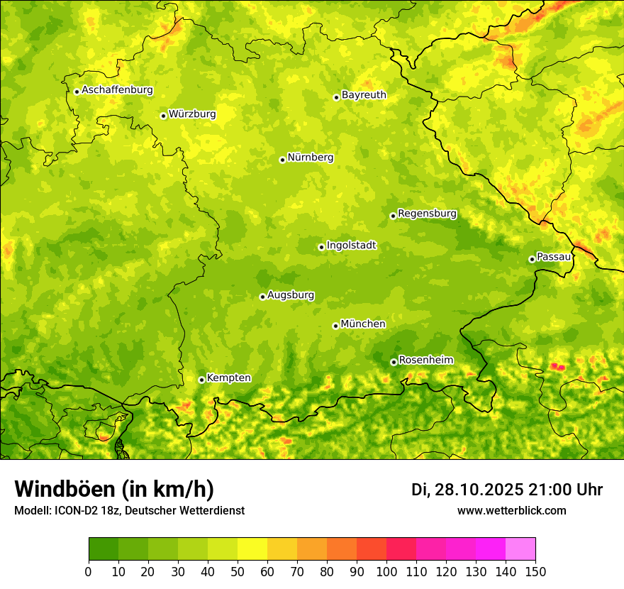 Modellkarten Windgeschwindigkeit Modellkarten Windgeschwindigkeit