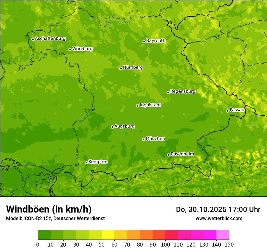 Modellkarten Windgeschwindigkeit Modellkarten Windgeschwindigkeit