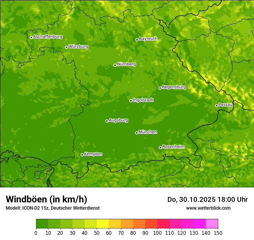 Modellkarten Windgeschwindigkeit Modellkarten Windgeschwindigkeit