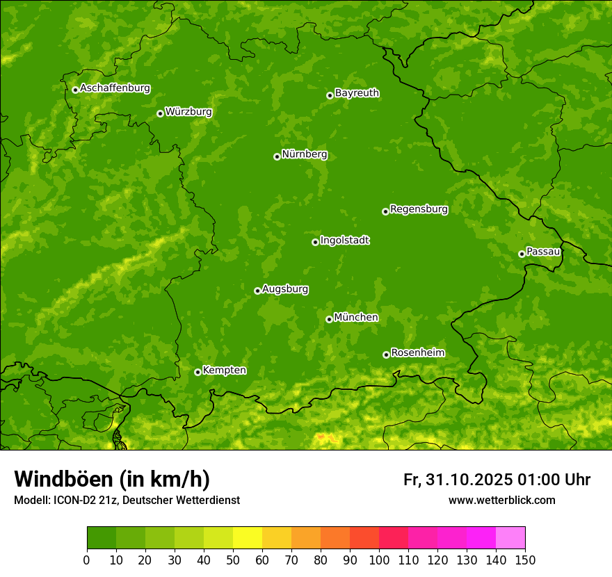 Modellkarten Windgeschwindigkeit Modellkarten Windgeschwindigkeit