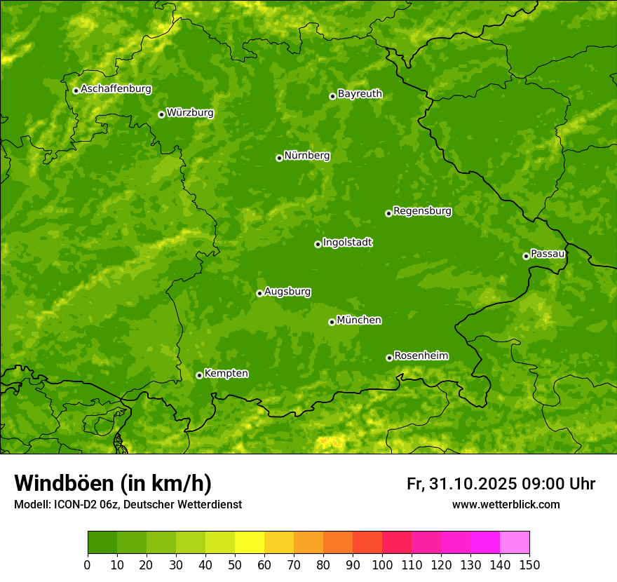 Modellkarten Windgeschwindigkeit Modellkarten Windgeschwindigkeit