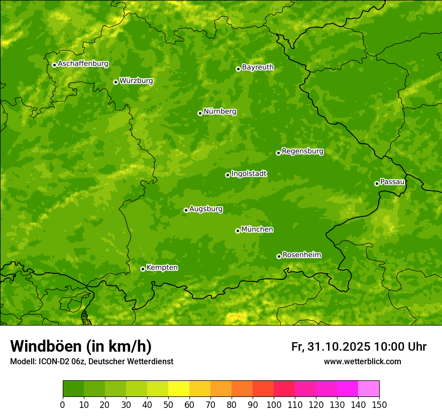 Modellkarten Windgeschwindigkeit Modellkarten Windgeschwindigkeit