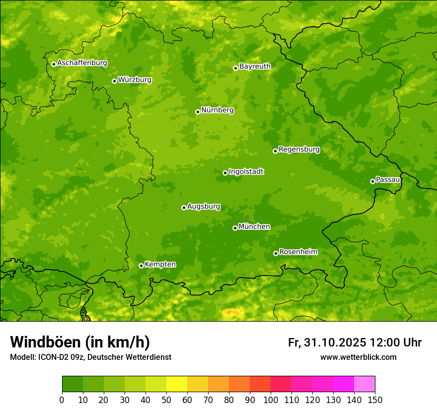 Modellkarten Windgeschwindigkeit Modellkarten Windgeschwindigkeit