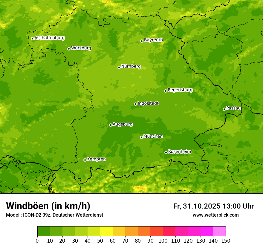 Modellkarten Windgeschwindigkeit Modellkarten Windgeschwindigkeit