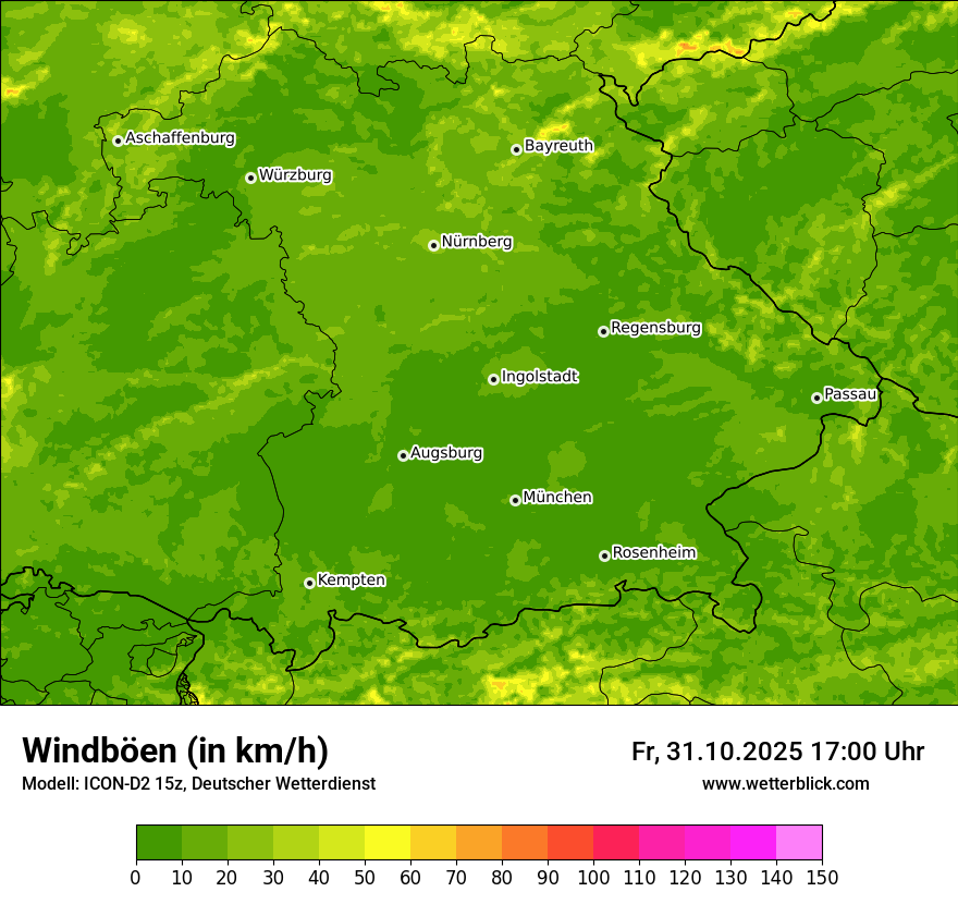 Modellkarten Windgeschwindigkeit Modellkarten Windgeschwindigkeit