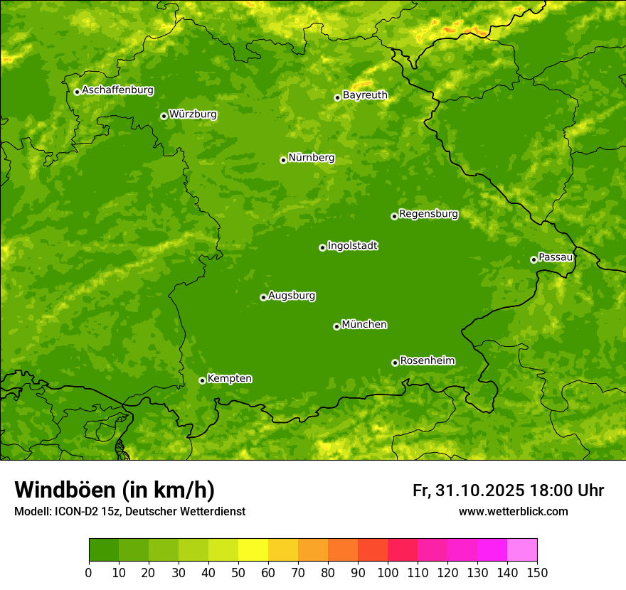 Modellkarten Windgeschwindigkeit Modellkarten Windgeschwindigkeit