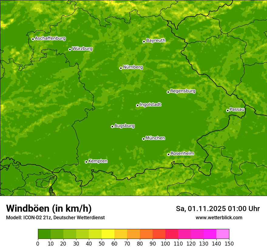 Modellkarten Windgeschwindigkeit Modellkarten Windgeschwindigkeit