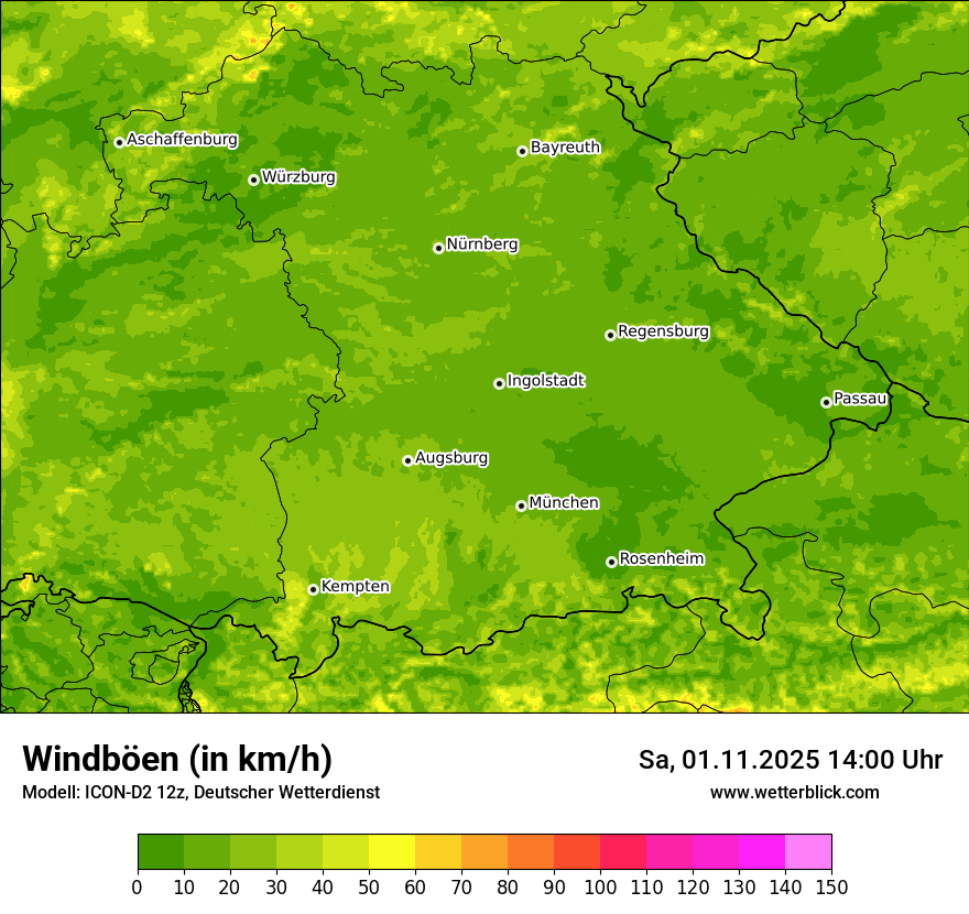 Modellkarten Windgeschwindigkeit Modellkarten Windgeschwindigkeit