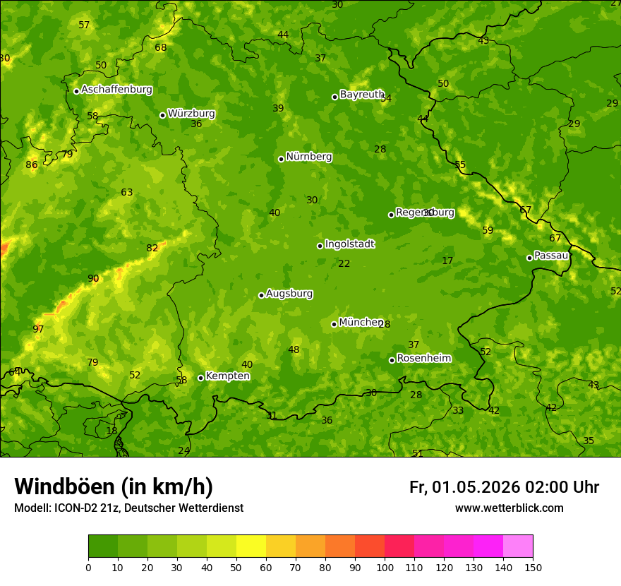 Maximale Windböen