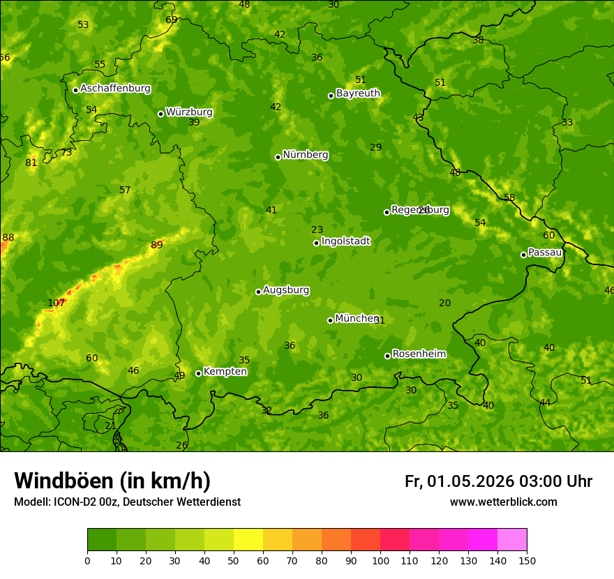 Maximale Windböen