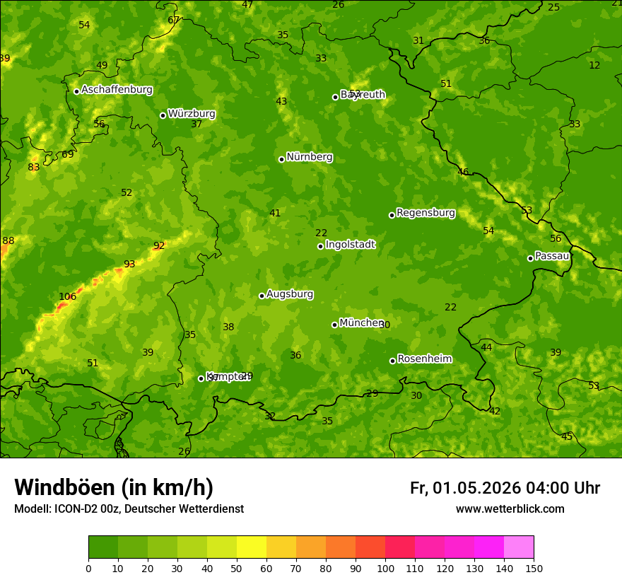 Maximale Windböen