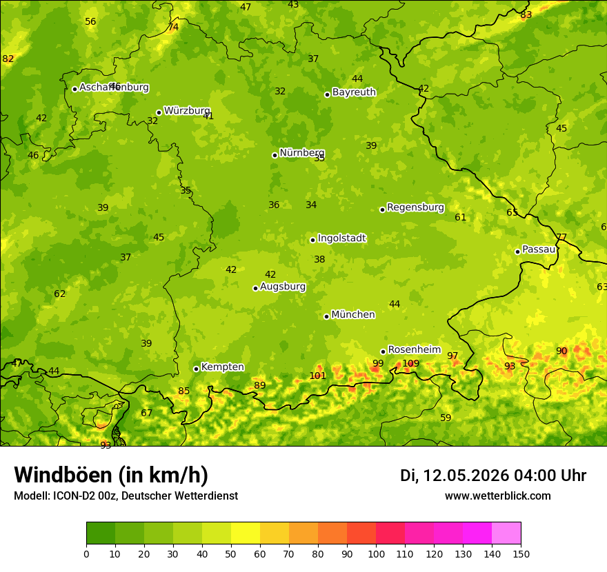 Maximale Windböen