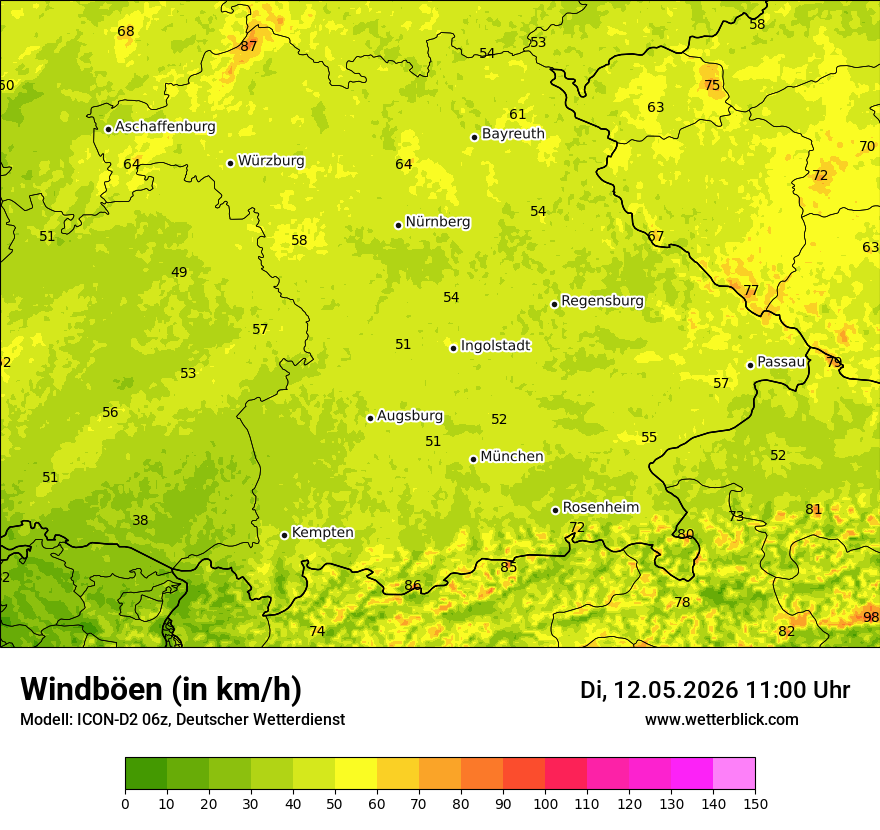 Maximale Windböen