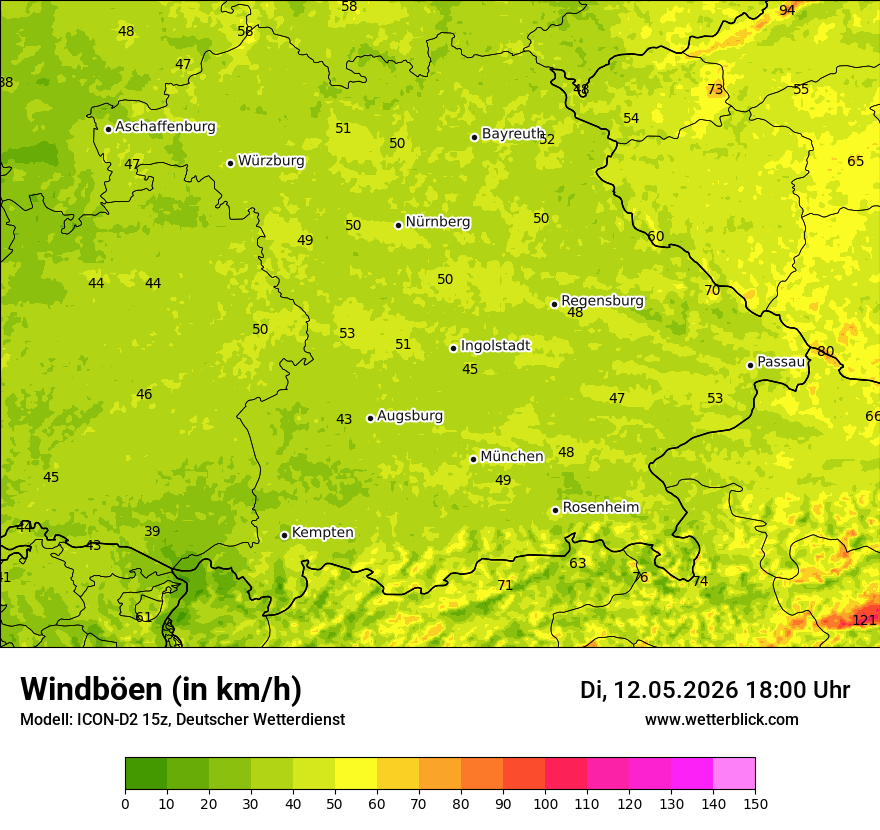 Maximale Windböen