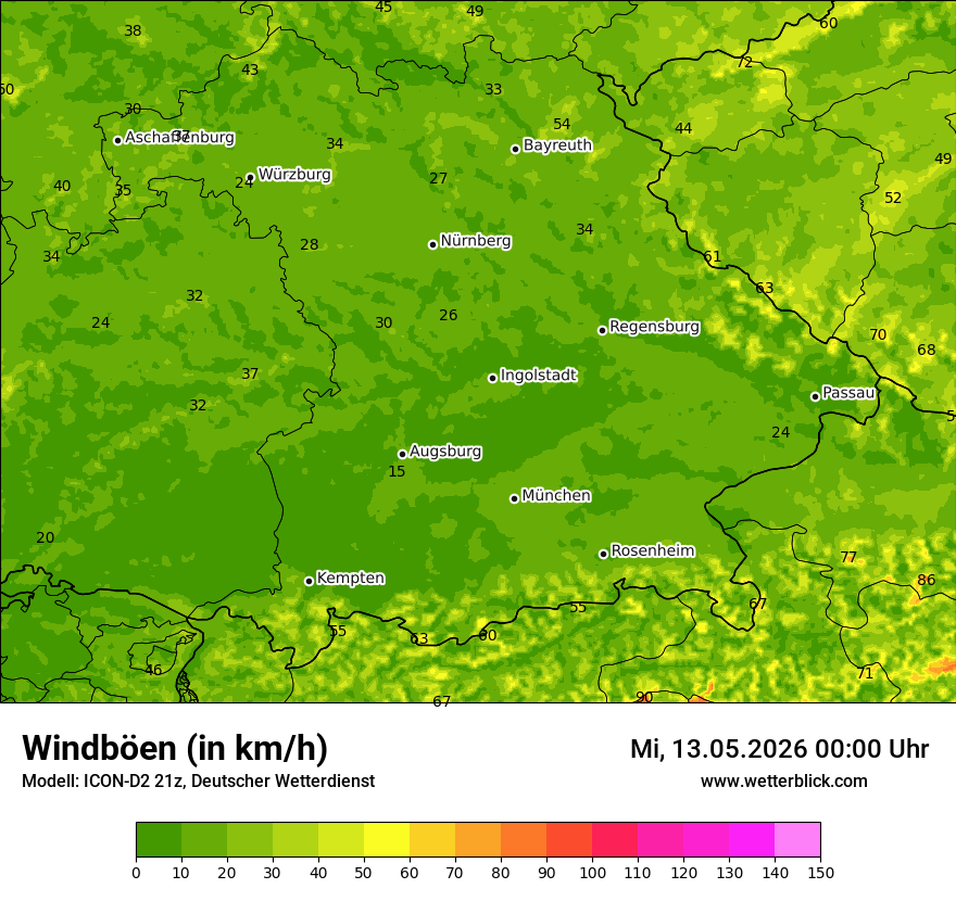 Maximale Windböen