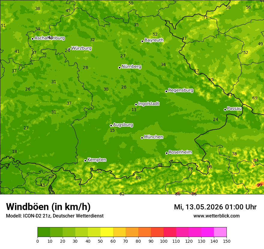 Maximale Windböen