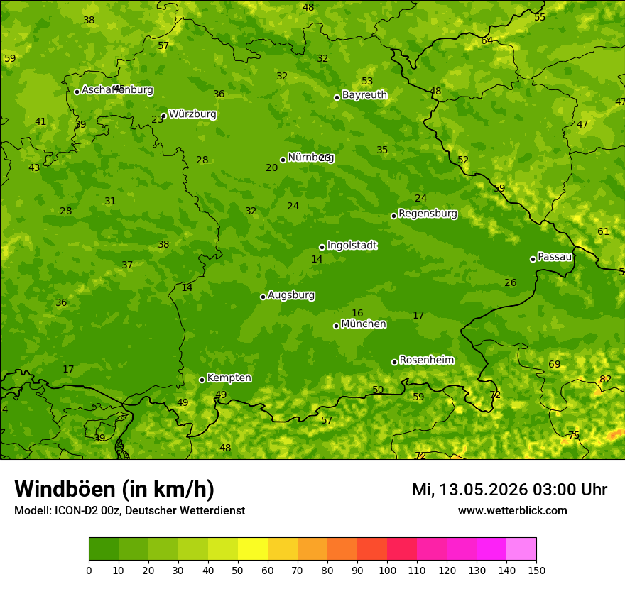 Maximale Windböen