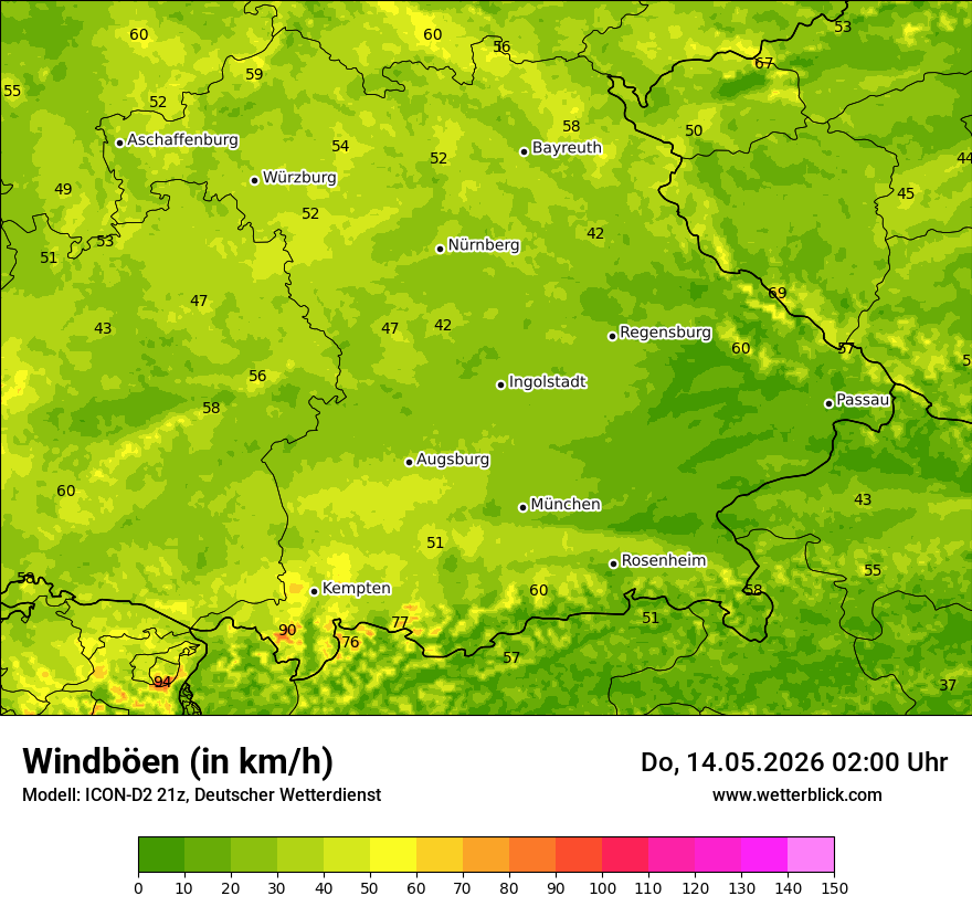Maximale Windböen