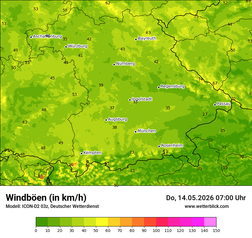 Maximale Windböen