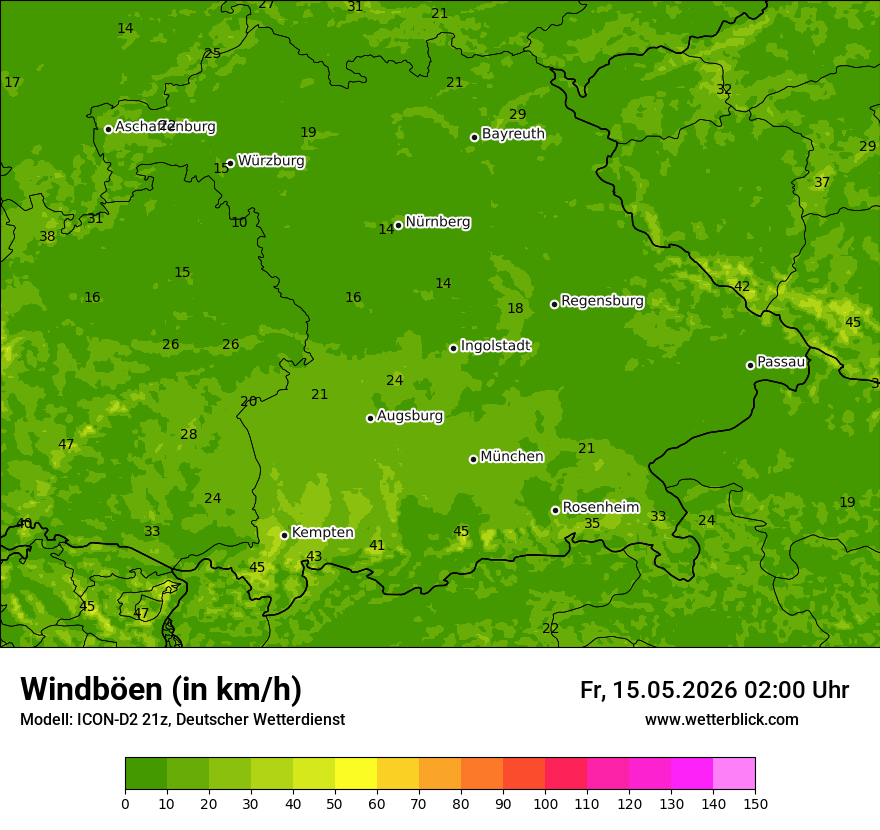 Maximale Windböen