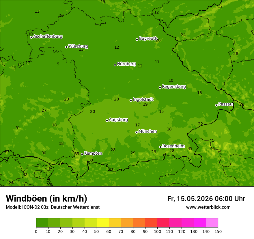 Maximale Windböen