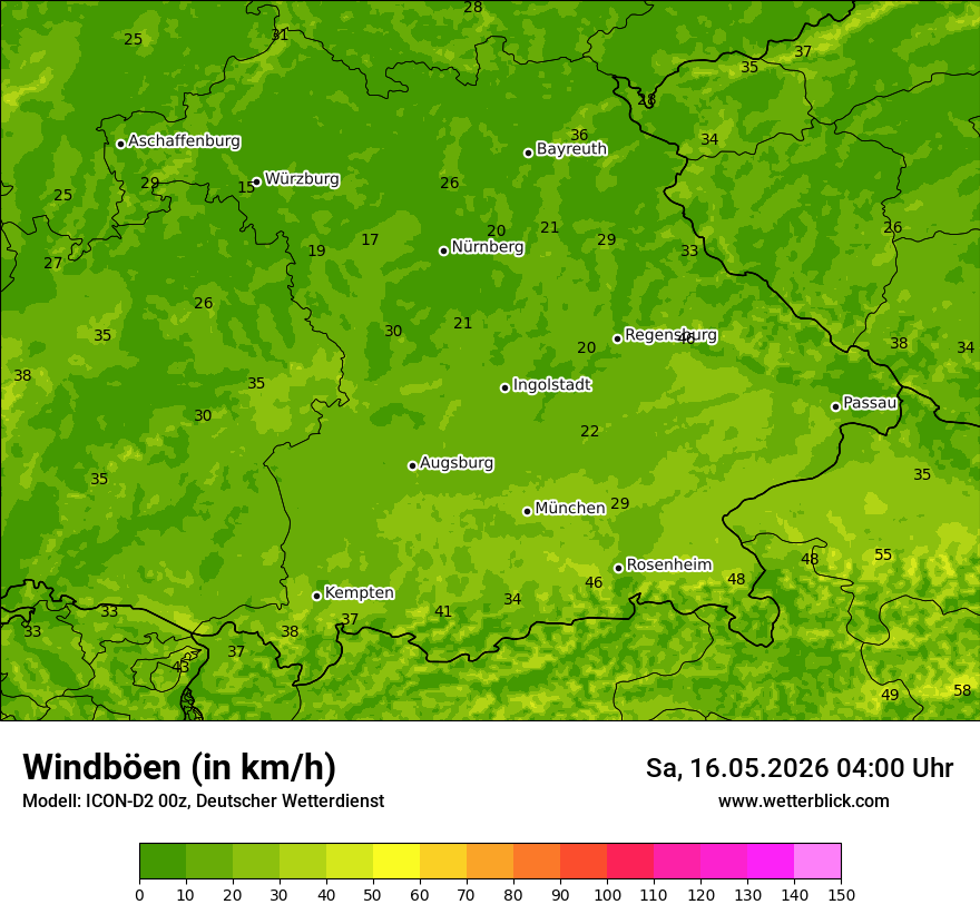 Maximale Windböen