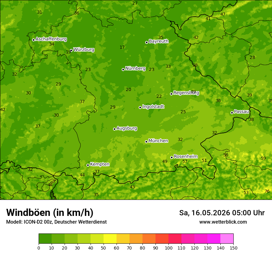 Maximale Windböen