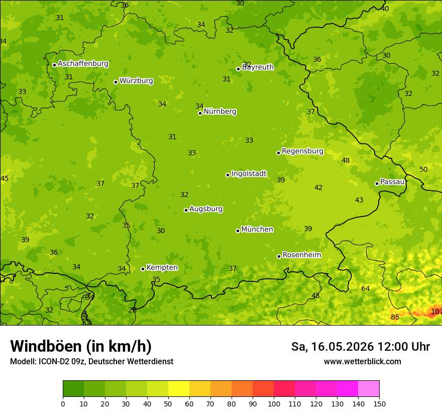 Maximale Windböen