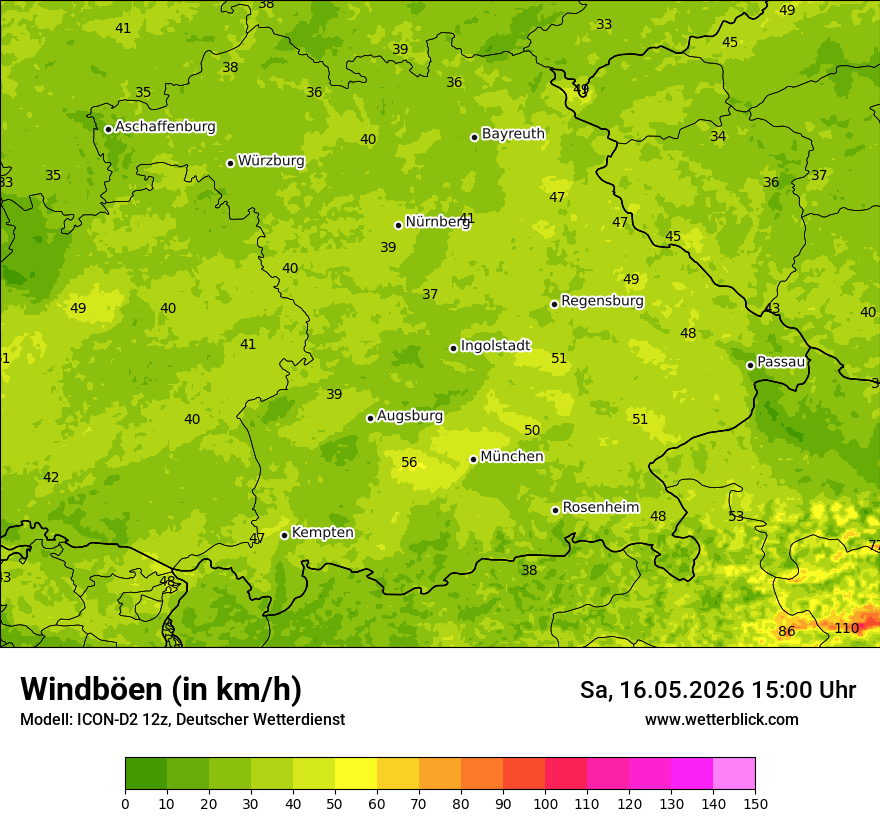 Maximale Windböen
