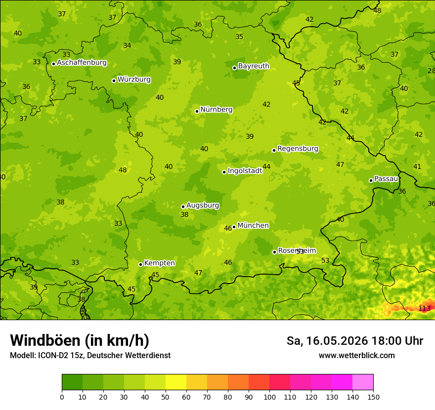 Maximale Windböen
