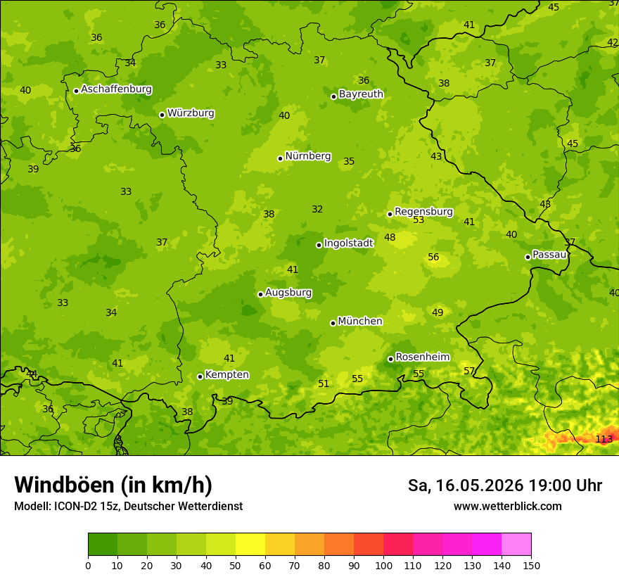 Maximale Windböen