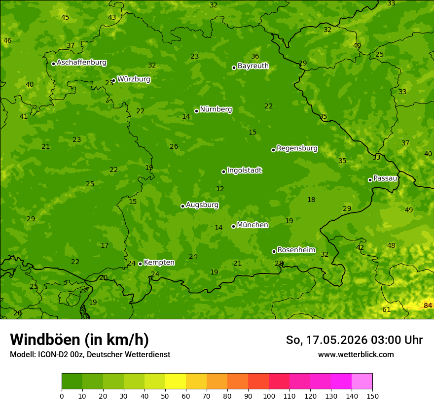 Maximale Windböen