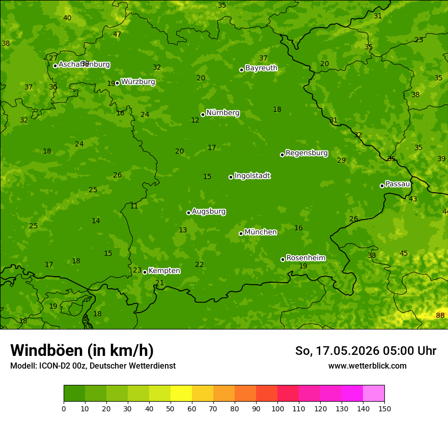 Maximale Windböen