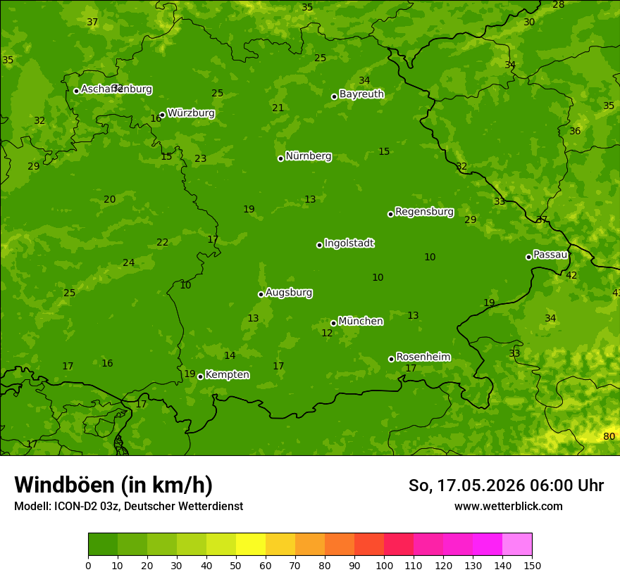 Maximale Windböen