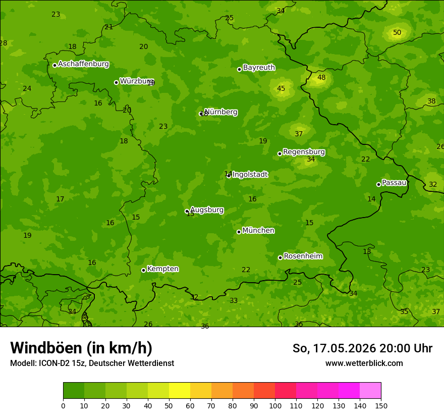 Maximale Windböen