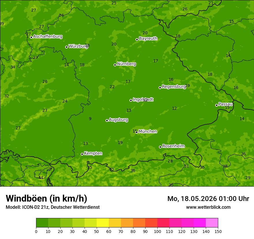Maximale Windböen