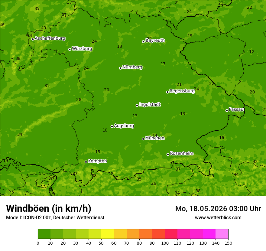 Maximale Windböen