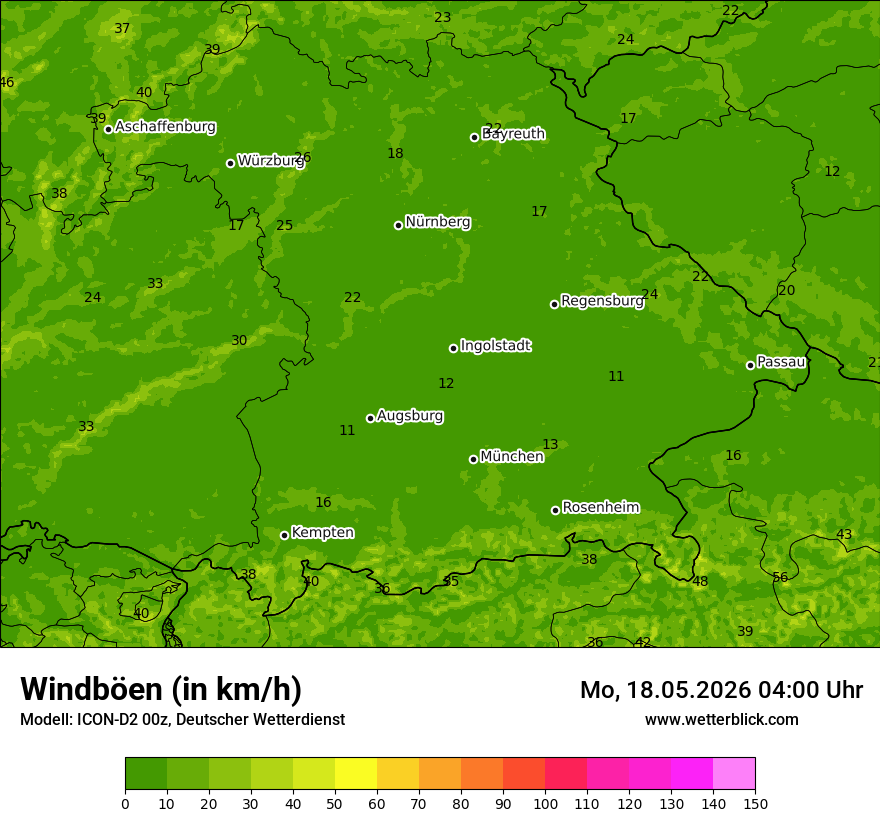 Maximale Windböen