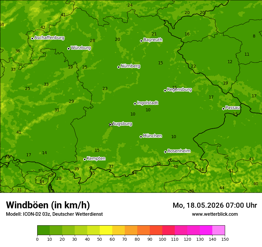 Maximale Windböen