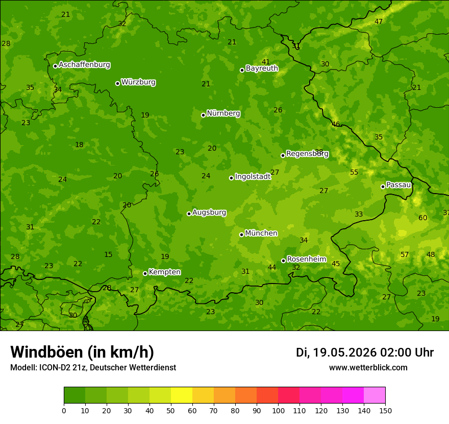 Maximale Windböen
