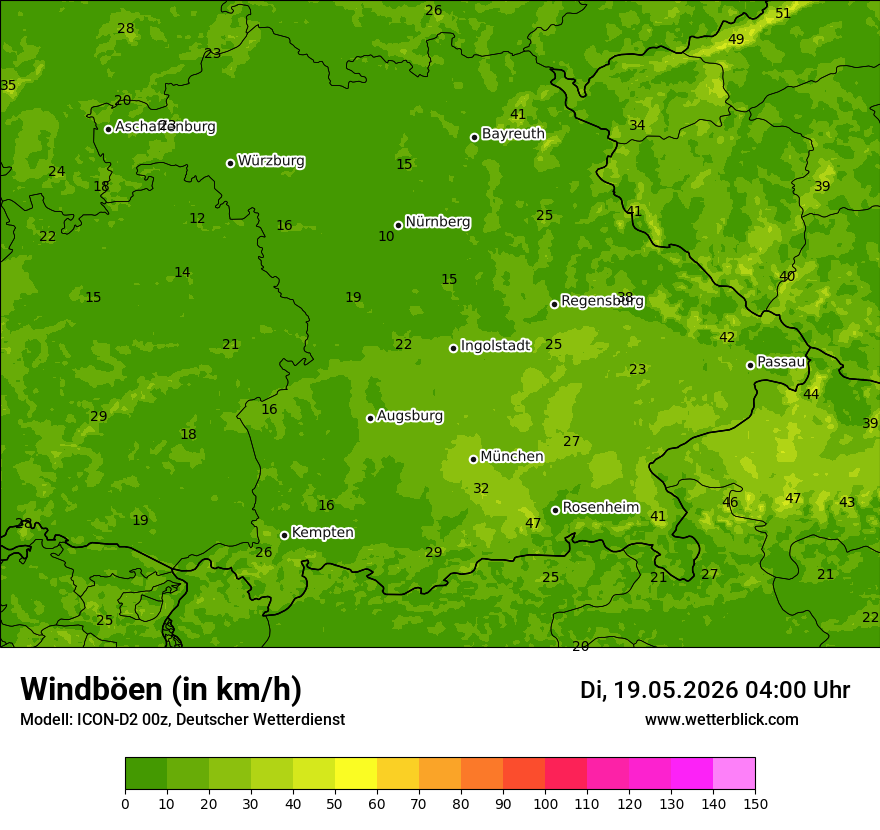 Maximale Windböen