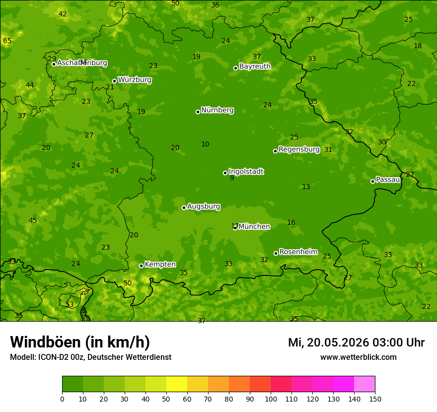Maximale Windböen