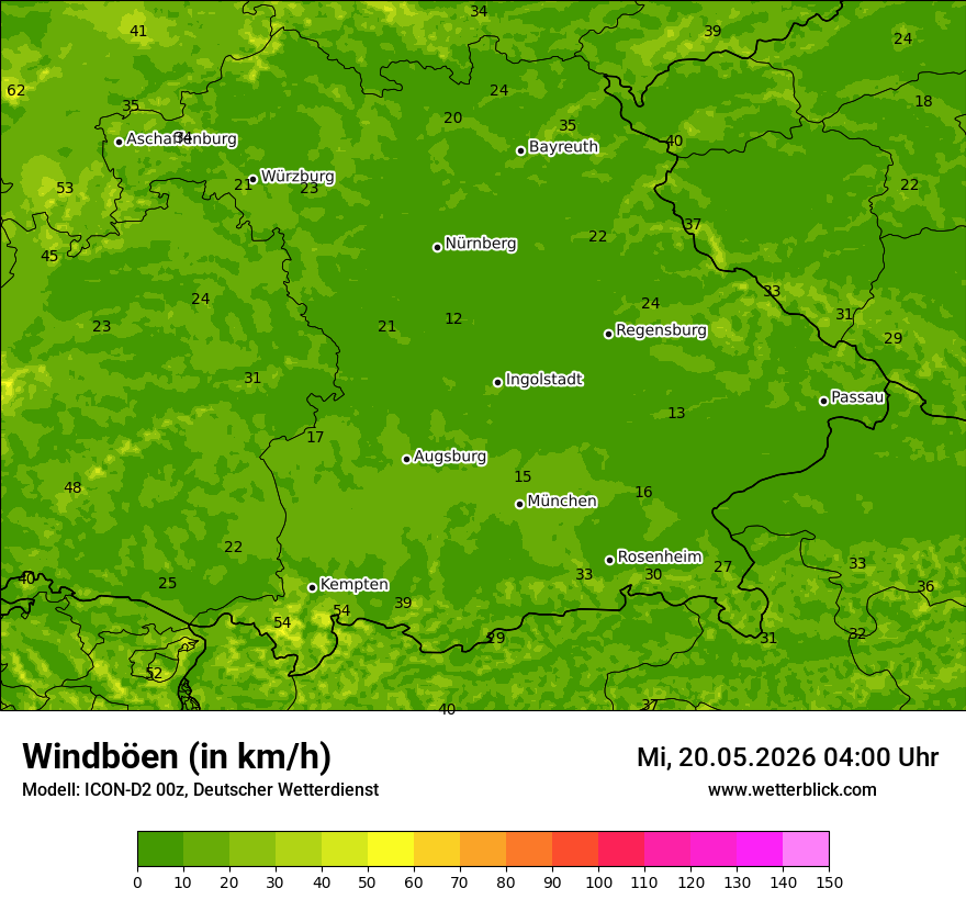 Maximale Windböen