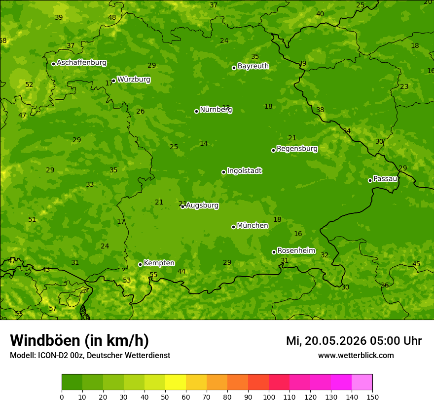 Maximale Windböen