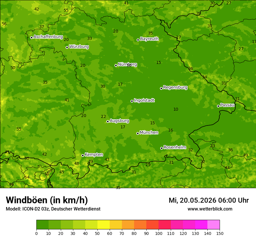 Maximale Windböen