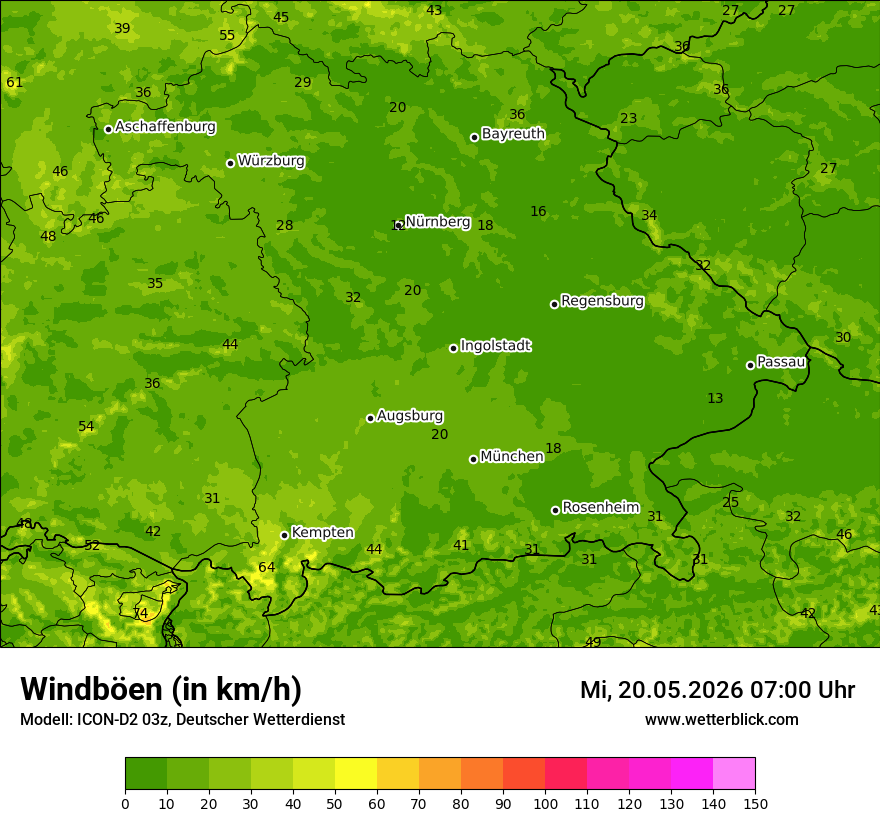Maximale Windböen